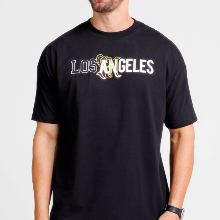 Camiseta Estampada Los Angeles Preta